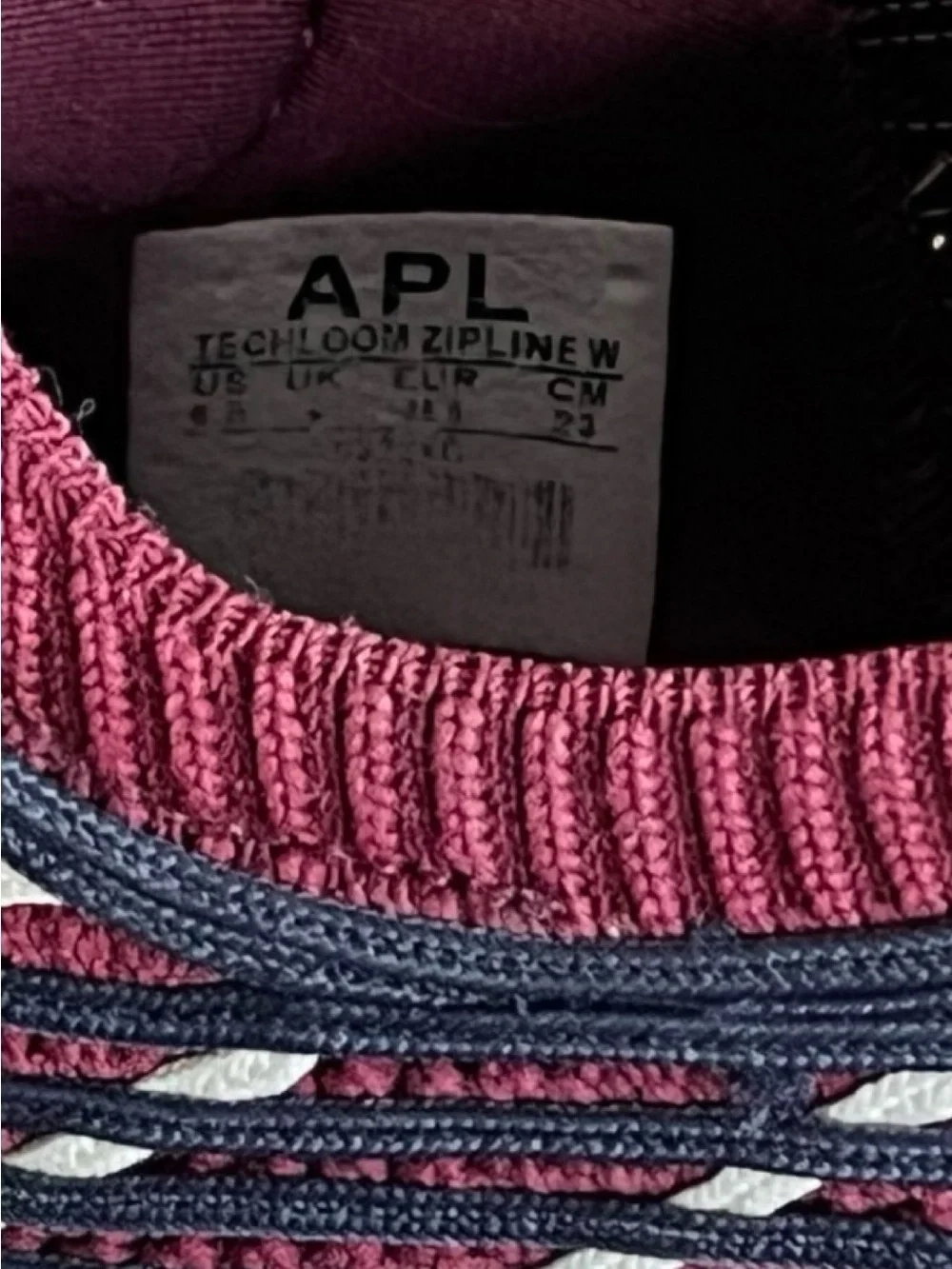 APL TechLoom Zipline Sneakers Brurgundy Black Sz 6.5
